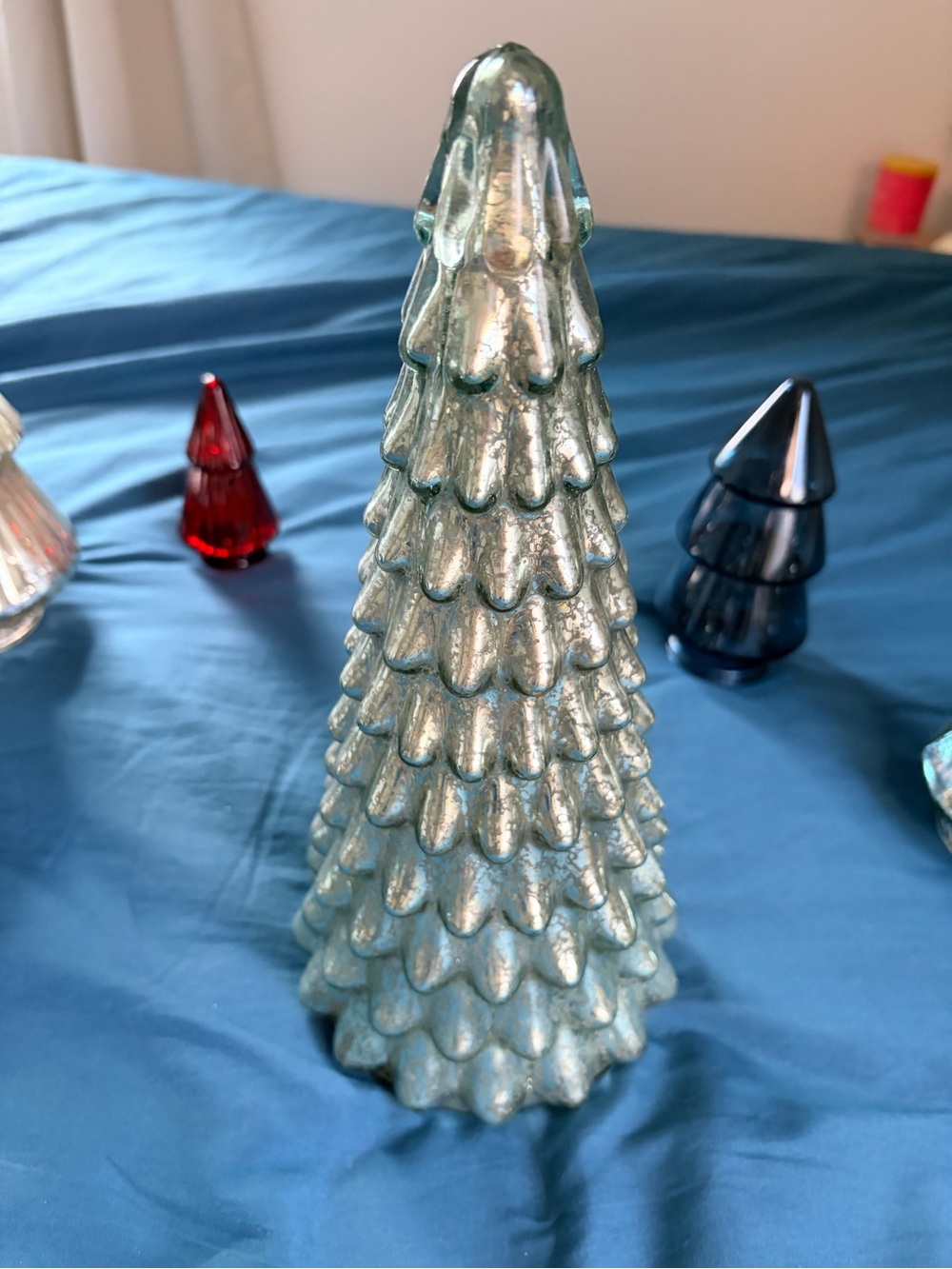 Target Holiday Shop Mercury Glass Christmas Tree Lighted Fairy Lights 13”